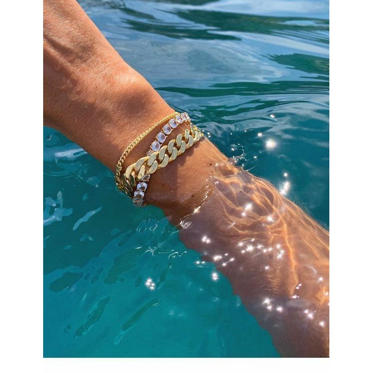 Bộ 3 vòng đeo tay handmade bằng kim loại sáng bóng độc đáo