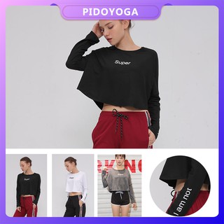 Yoga T-shirt Sports T-shirt Clearance Tights Sports Long-sleeved Loose Loose Thin Yoga Clothes Women Running Workout T-shirt Quick-drying Breathable Training Fitness Clothes