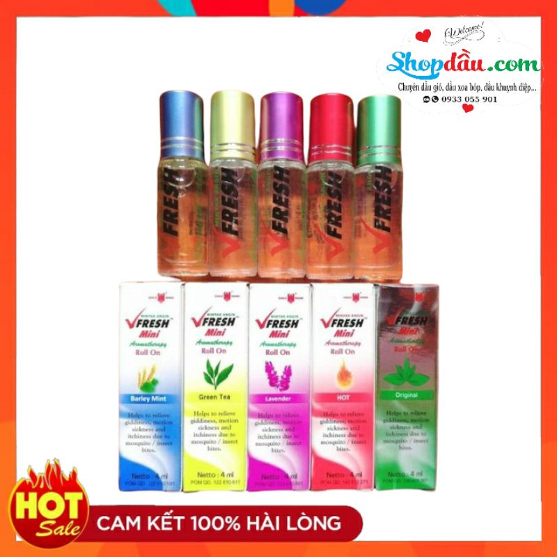 Dầu lăn thảo dược vfresh 4ml