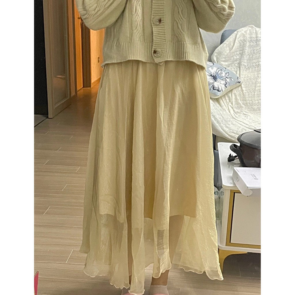 ♥️Chân Váy Voan Xoè 2 Tầng 80cm4 Màu