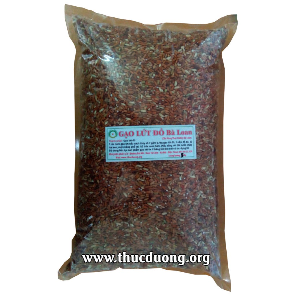 Gạo lứt đỏ điện biên dẻo 1kg thực dưỡng