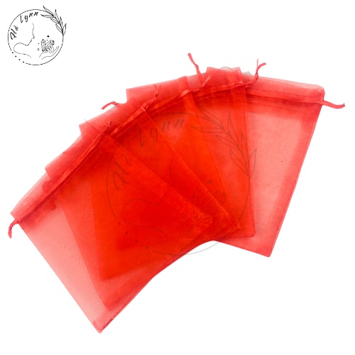 Set 10 túi voan đỏ size 11x16cm