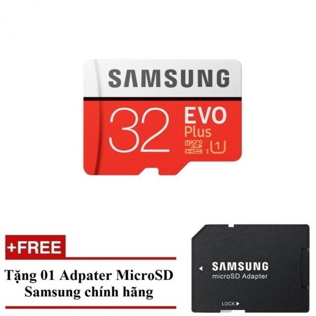 Thẻ nhớ Samsung EVO Plus 32GB tốc độ cao up to 80MB/s Micro SDXC UHS-I Card 10 Kèm Adapter Thẻ Nhớ