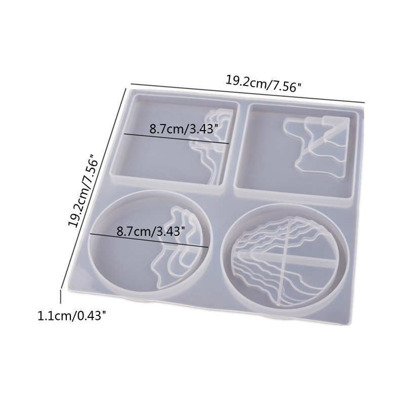 Sa Khuôn Silicon Hình Tròn / Vuông Làm Khay Resin Epoxy Resin Để Bàn Trang Trí Tiệc Cưới Tại Nhà