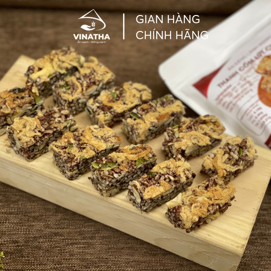 Thanh Cốm Gạo Lứt Chà Bông Ăn Kiêng Giảm Cân Vinatha - 250gr - VNT12