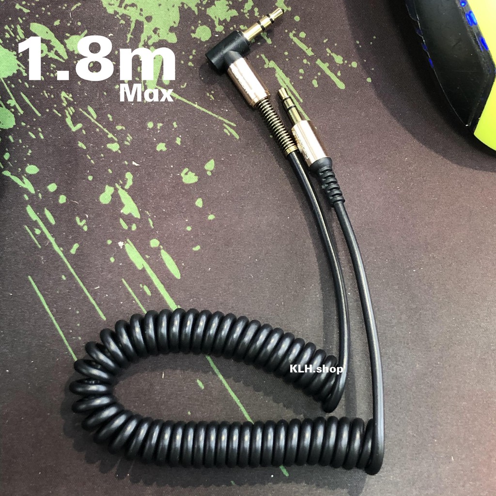 Dây aux 23 hai đầu tròn 3,5mm dài 1,8m, cáp kết nối điện thoại ra loa bàn mixer Dj và bộ livestrem, ô tô xe hơi