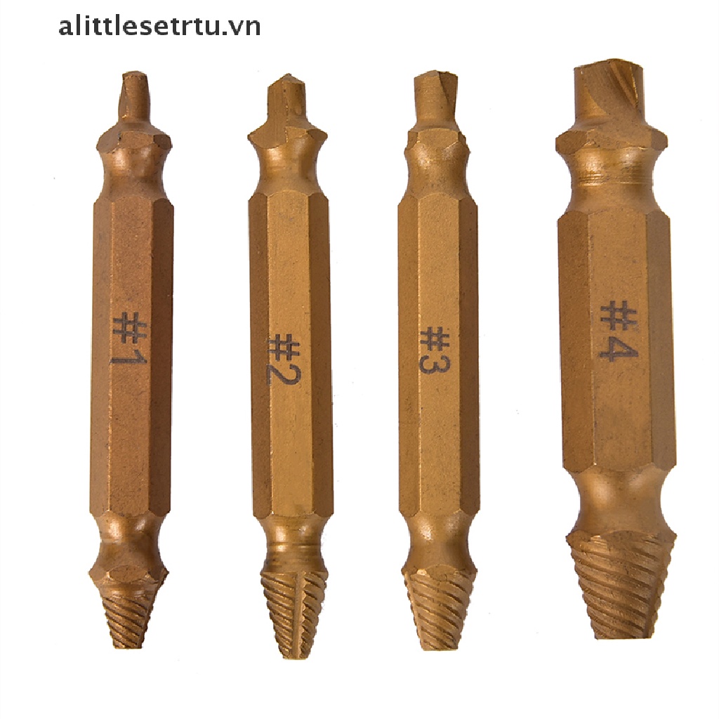 Set 4 Mũi Khoan Titan Tháo Gỡ Bu Lông Bị Hỏng