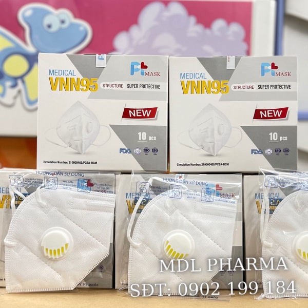 Khẩu trang N95 (loại có van) 5 lớp cao cấp, không gây mờ kính, hàng chính hãng công ty, chống bụi mịn và kháng khuẩn