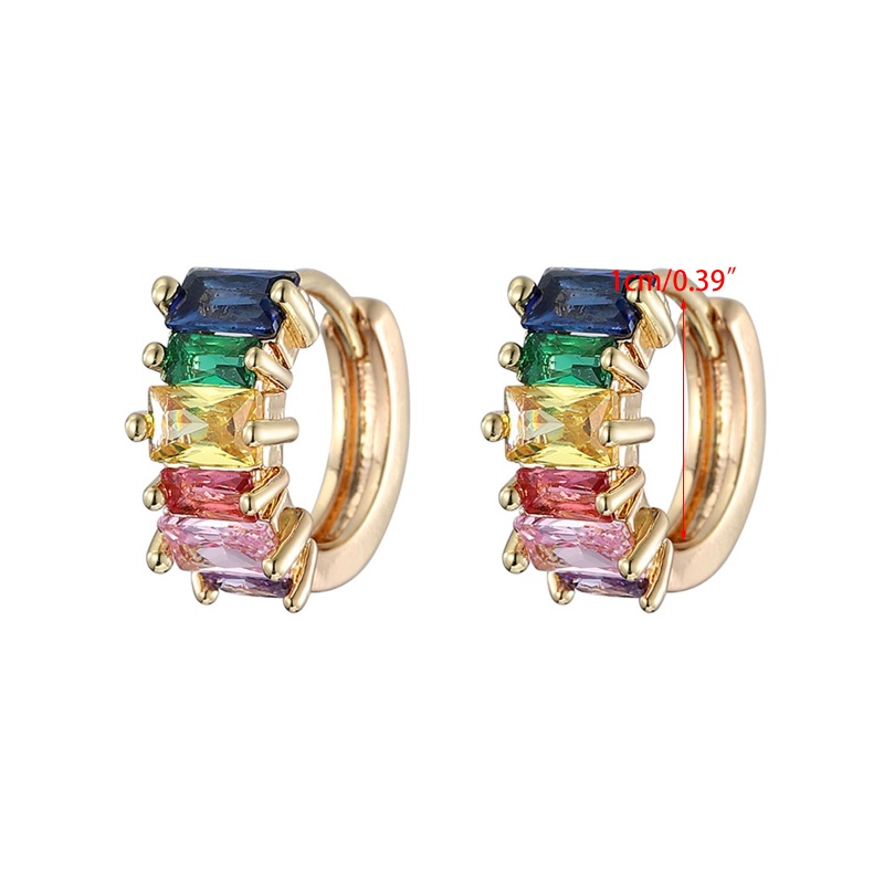 ✿ Khuyên Tai Vòng Đính Đá Zircon 10mm Cho Nữ