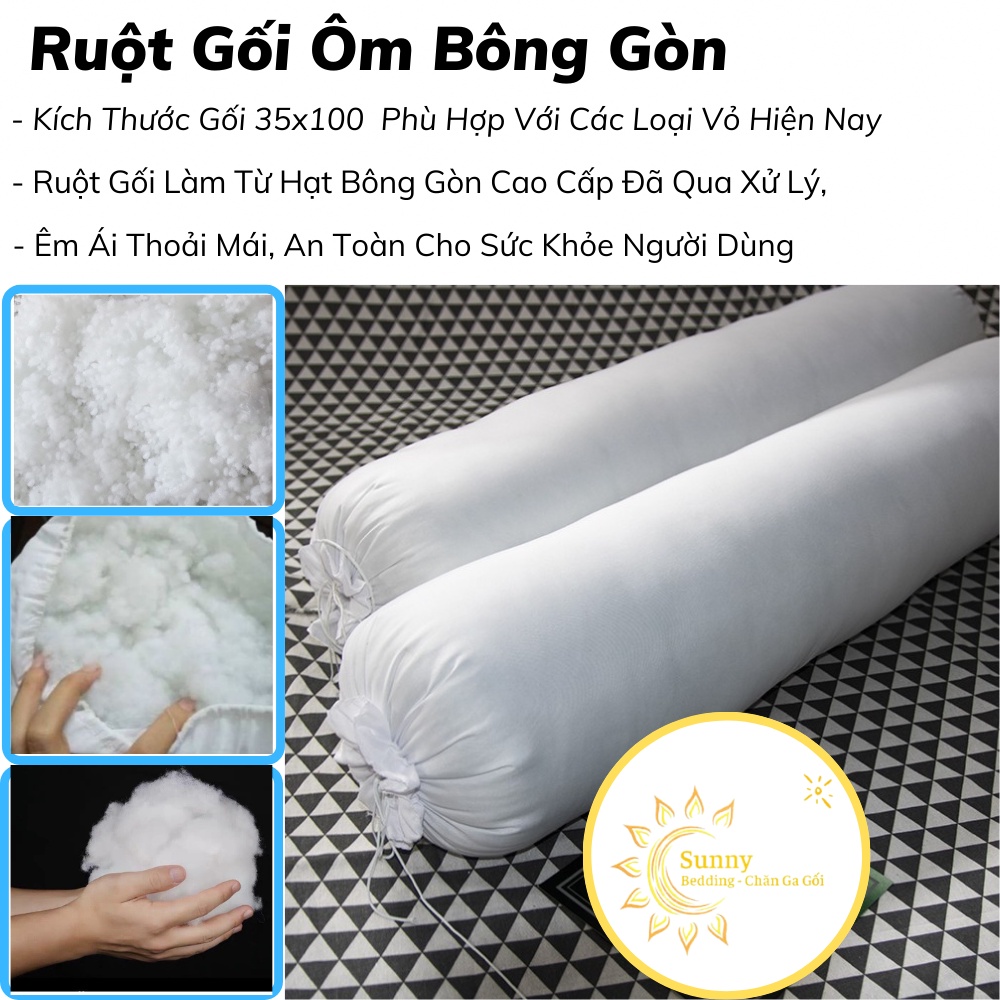 Ruột Gối Ôm Bông Gòn Trắng Tinh