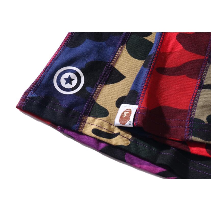 Bape Áo Thun cotton Tay Ngắn In Họa Tiết Thời Trang Cho Nam Nữ