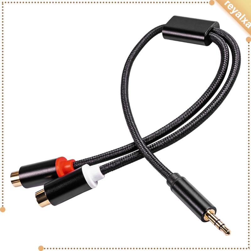 Dây Cáp Chia Cổng 3.5mm Thành Hai Cổng RCA Cho Máy Nghe Nhạc CD TV Stereo