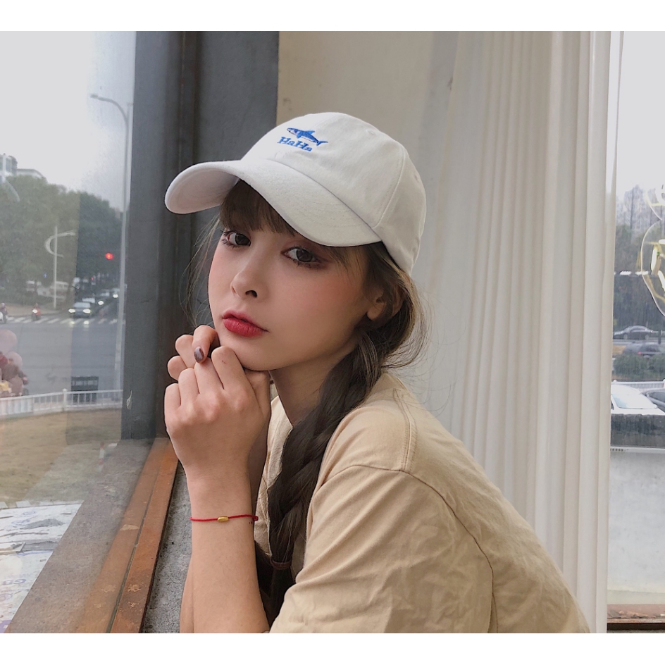 Mũ Lưỡi Trai Thêu Hình Cá Mập Cá Tính