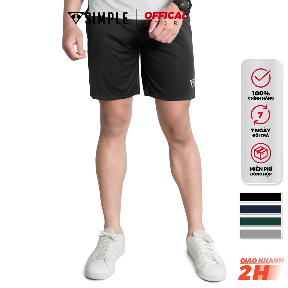 Quần Short Đùi Nam TSIMPLE vải thun lạnh thể thao tập gym thoáng mát co giãn siêu nhẹ big size màu Đen - HÀNG MỚI VỀ