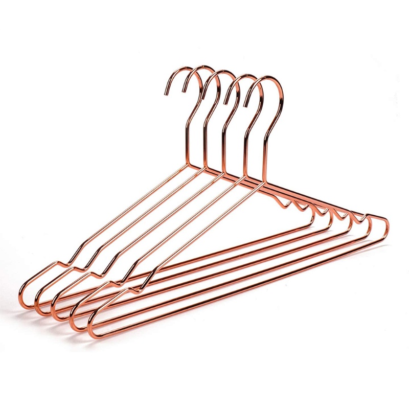 Bộ 10 Móc Treo Quần Áo Bằng Kim Loại Chịu Được Sức Nặng Tiết Kiệm Không Gian