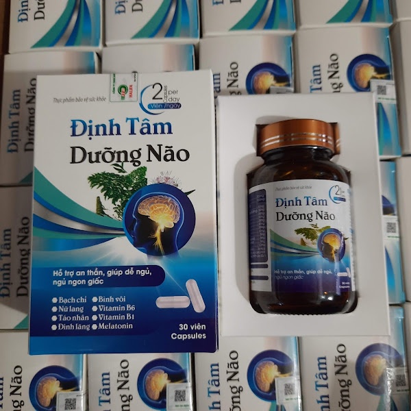 Viên uống dưỡng tâm an thần ĐỊNH TÂM DƯỠNG NÃO - GIẤC NGỦ VÀNG HD cho người bị mất ngủ,giúp ngủ ngon ,ngủ sâu giấc