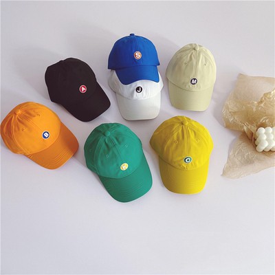 Nón lưỡi trai họa tiết chữ cái có dây đai điều chỉnh phong cách thời trang hàn quốc cho bé