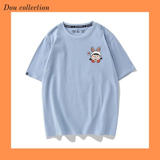 [Dou Collection] Áo Thun Nữ Tay Ngắn Icon Họa Tiết Cô Bé Tai Thỏ Hàn Quốc - Unisex - Cotton - Mã AT029