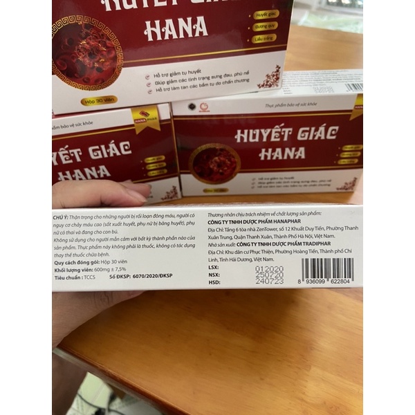 Huyết giác hana - Long huyết hỗ trợ giảm sưng,phù nề