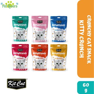 Thức ăn vặt bánh thưởng cho mèo hiệu Kit Cat Kitty Crunch 60g