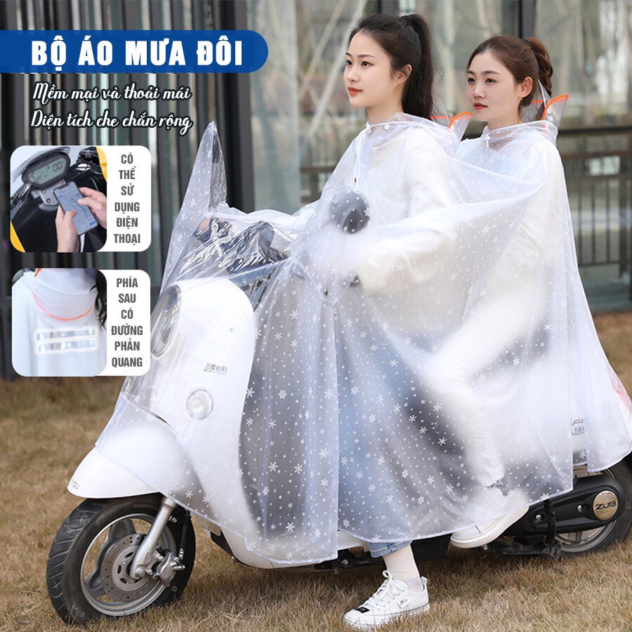 Áo mưa trùm có ship hỏa tốc, dày dặn cỡ lớn bảo vệ toàn diện cho nam và nữ khi lái xe máy, loại xịn