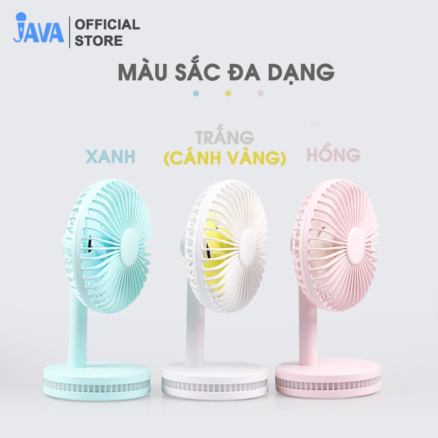 [QUẠT CÓ ĐÈN 2IN1] Quạt để bàn tích điện mini có đèn - Có 3 tốc độ - Dùng 2-4h- tích điện lâu-đèn sáng