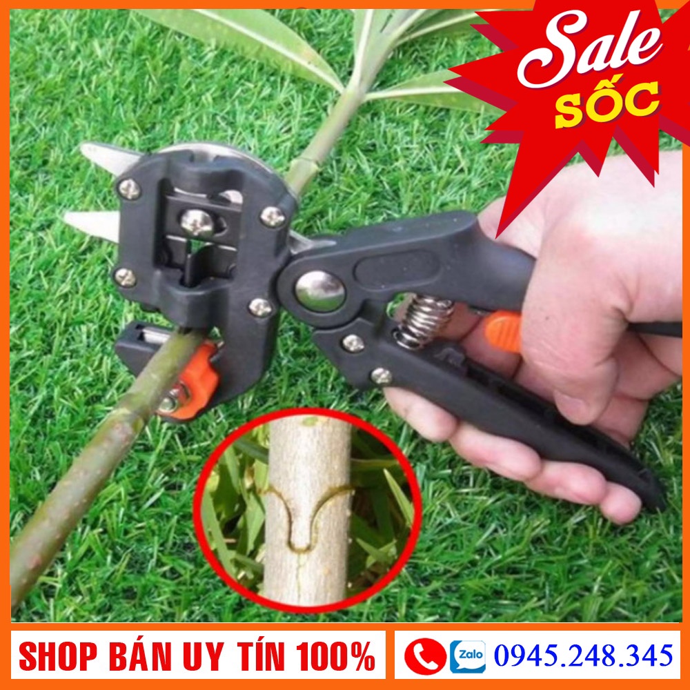 Kéo ghép cành đa năng chuyên dụng tặng 2 lưỡi cắt và trụ đỡ thay thế (màu đen)