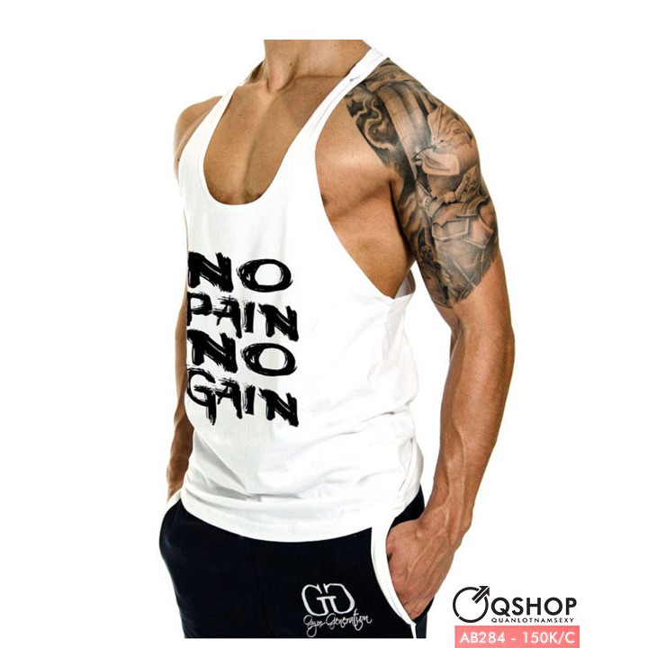 [SALE] ÁO 3 LỖ NAM TẬP GYM THỜI TRANG AB284