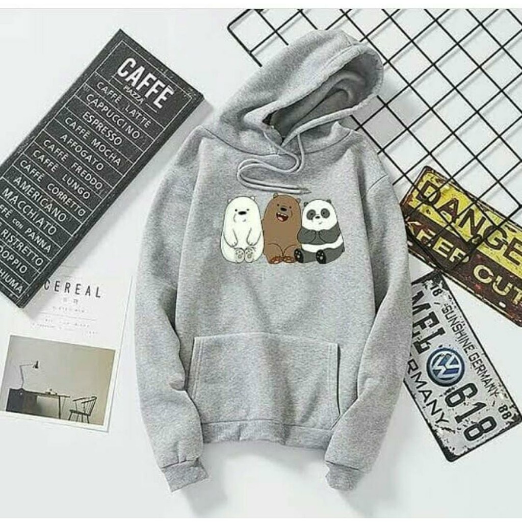 Áo Hoodie In Hình We Bare Bears Thời Trang Cho Nam Và Nữ