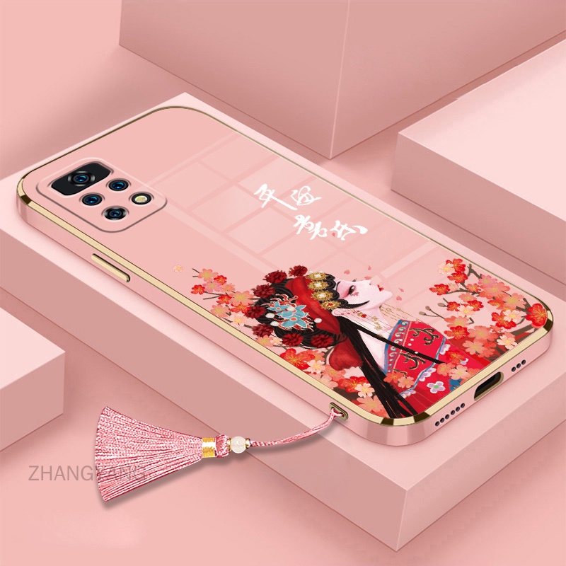 Ốp Điện Thoại TPU Silicone Mềm Mạ Điện Có Dây Đeo Cho Redmi note 11 note 11s note 11 pro