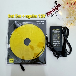 Dây đèn led neon flex (6x12) DC 12V, không thấm nước bộ 5m