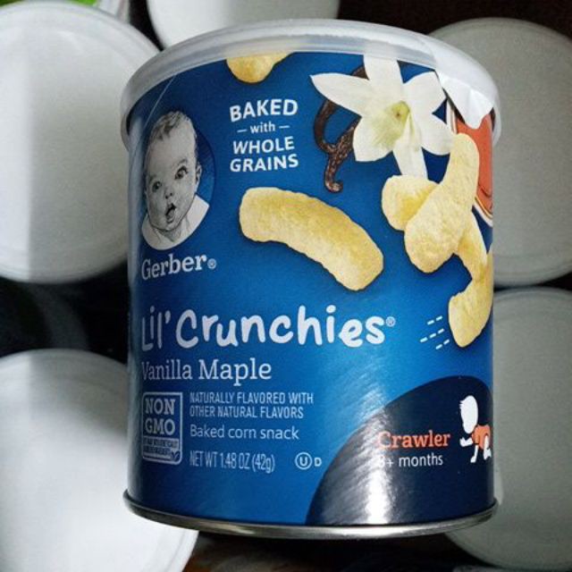 [Hàng Usa] Bánh Gerber lùn Lil' Crunchies phô mai dạng que, đồ ăn dặm Gerber cho bé từ 8 tháng tuổi