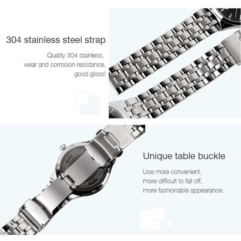 Đồng Hồ Quartz Chống Thấm Nước Chất Liệu Thép Không Gỉ SKMEI 3ATM