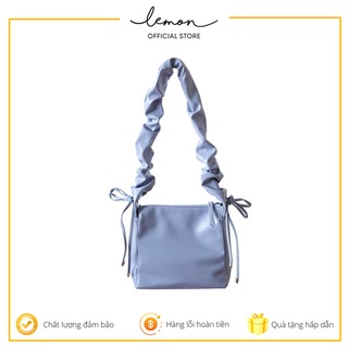 LEMON STORE | Túi đeo chéo nữ da mềm dáng vuông dây nhún độc đáo túi xách nữ có khoá kéo