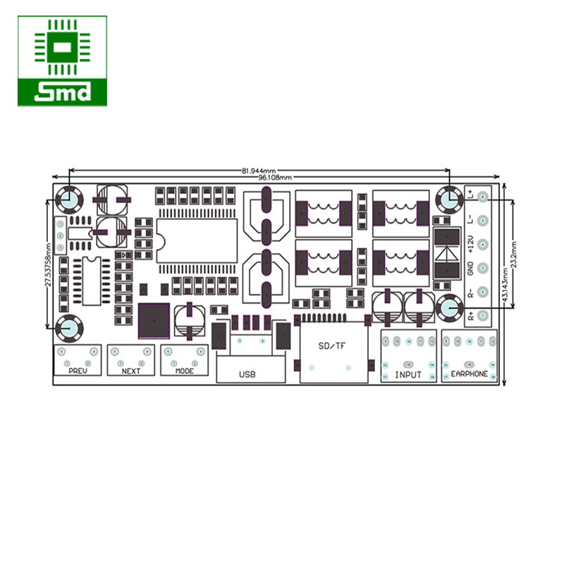 Module khuếch đại âm thanh ClassD 2x15W có USB