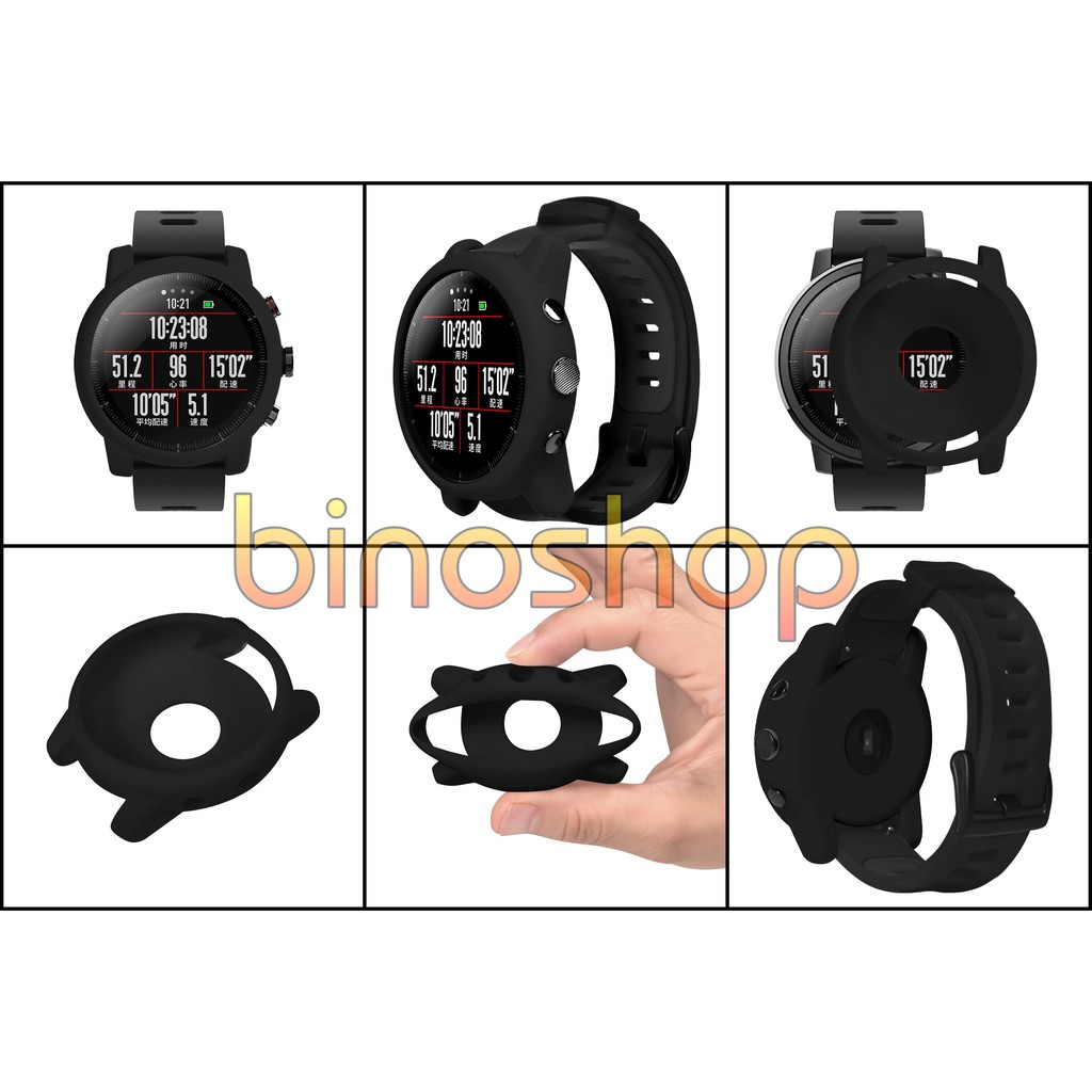 Ốp viền, case bảo vệ Silicon Amazfit 2 (Stratos, Stratos S)