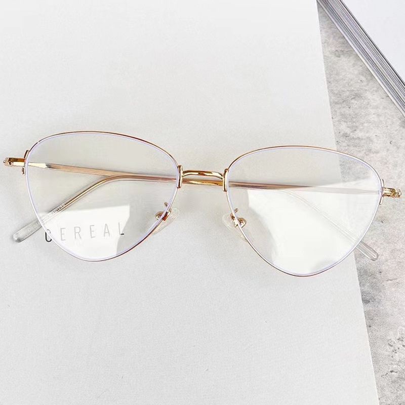 Kính Mát Gọng Kim Loại Chống Ánh Sáng Xanh Thời Trang Phong Cách Hàn Quốc