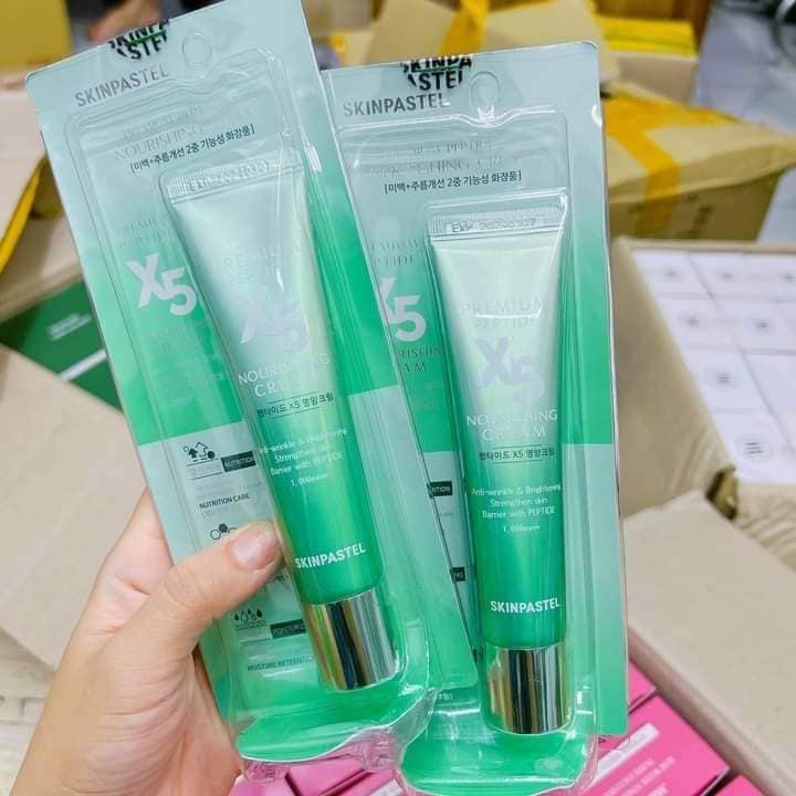 Kem Trẻ Hoá Da Retinol X5 Elastin 0,1% Cream Skinpastel Premium Peptide Hàn Quốc 30ml