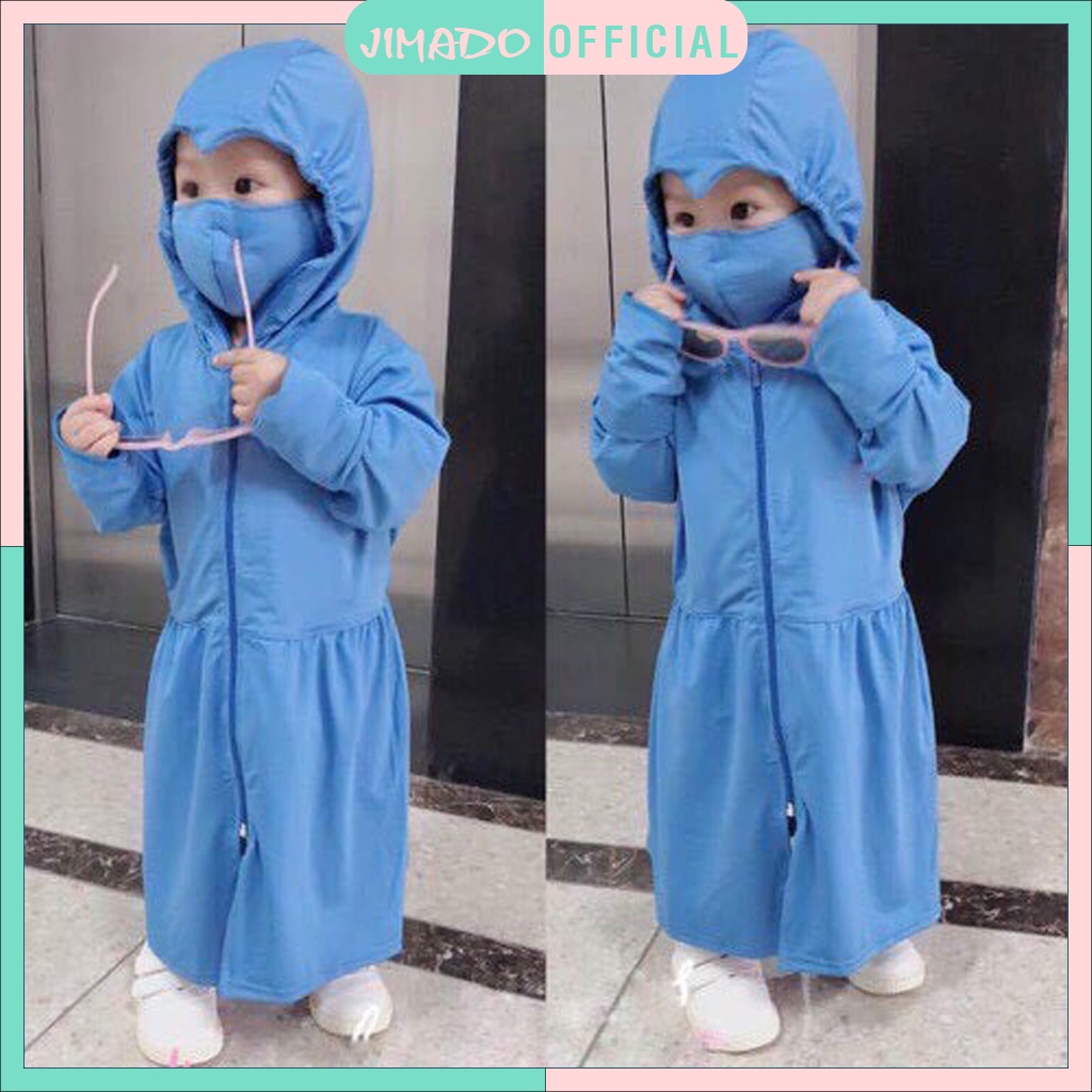 Áo chống nắng nữ toàn thân cho bé kèm khẩu trang chống tia uv nhiều màu JIMADO SF1101