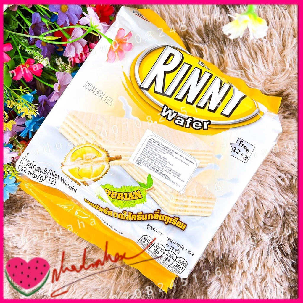 Một gói bánh xốp kẹp kem Rinny Thái Lan gói lớn 408gam