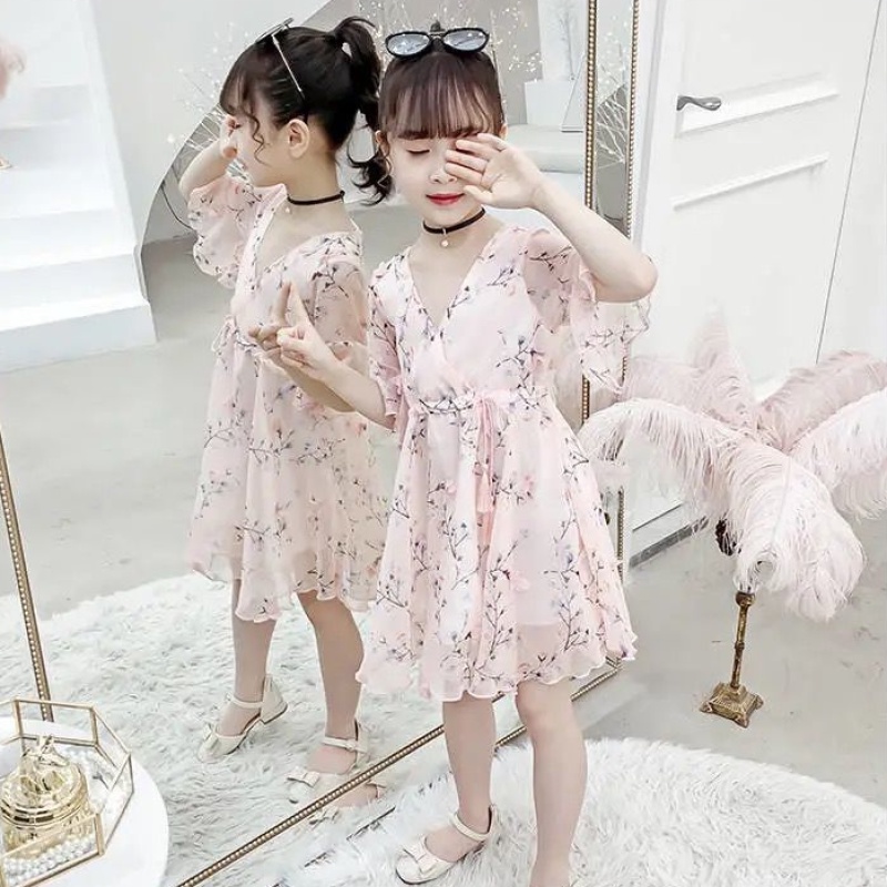 Đầm Công Chúa Xinh Xắn Thời Trang Hàn Quốc Cho Bé Gái Từ 3 Đến 4 Đến 5-6 Đến 7 Đến 8 Đến 9-10 Đến 11 Tuổi