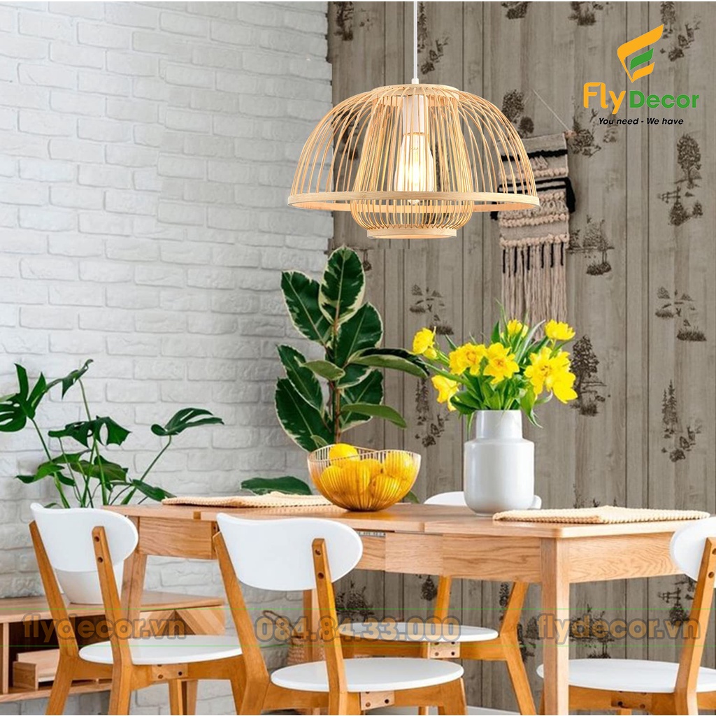 Đèn mây tre, chao đèn tre trang trí, Đèn lồng thả trần, Đèn ngủ, đèn quán cafe hình chụp lõi hoa