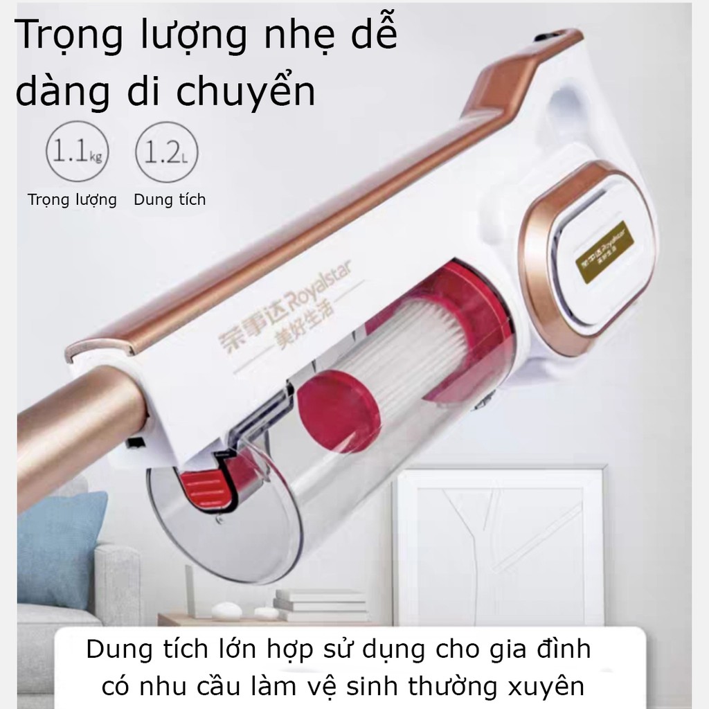 Máy hút bụi gia đình cầm tay 2 trong 1 CÁT Á công suất 600W bộ lọc HEPA