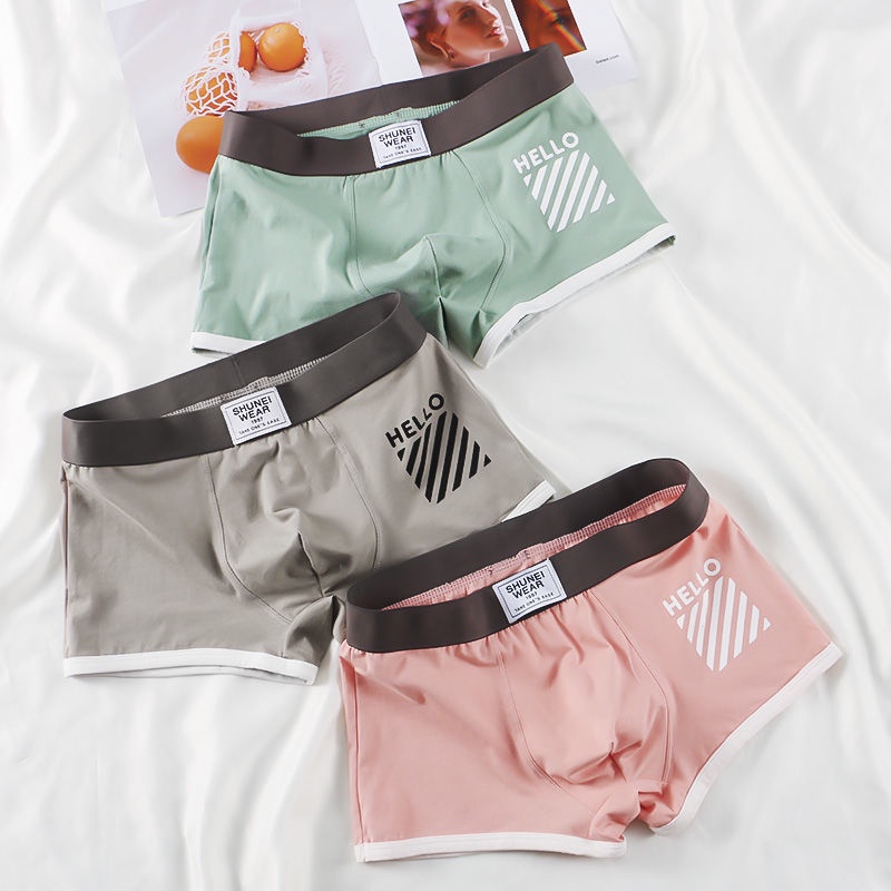 Quần Lót Boxer Màu Trơn In Hình Nhân Vật Nam