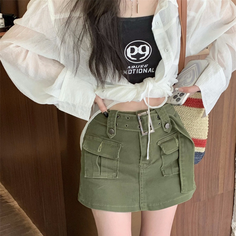 Chân Váy Jean Lưng Cao Dễ Phối Đồ Thời Trang Mùa Thu Cho Nữ