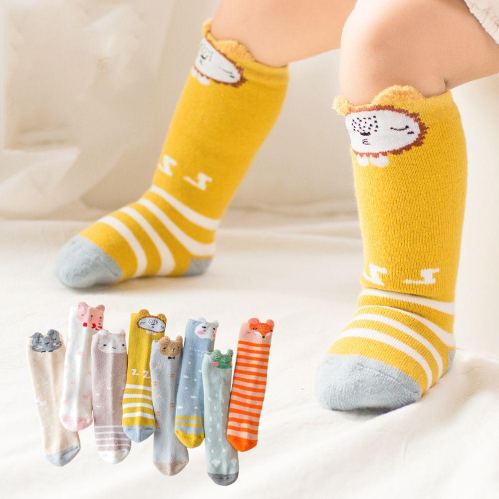 Set 3 Đôi Tất Cotton Chống Trượt Họa Tiết Hoạt Hình Xinh Xắn Cho Bé Sơ Sinh MIHAN1
