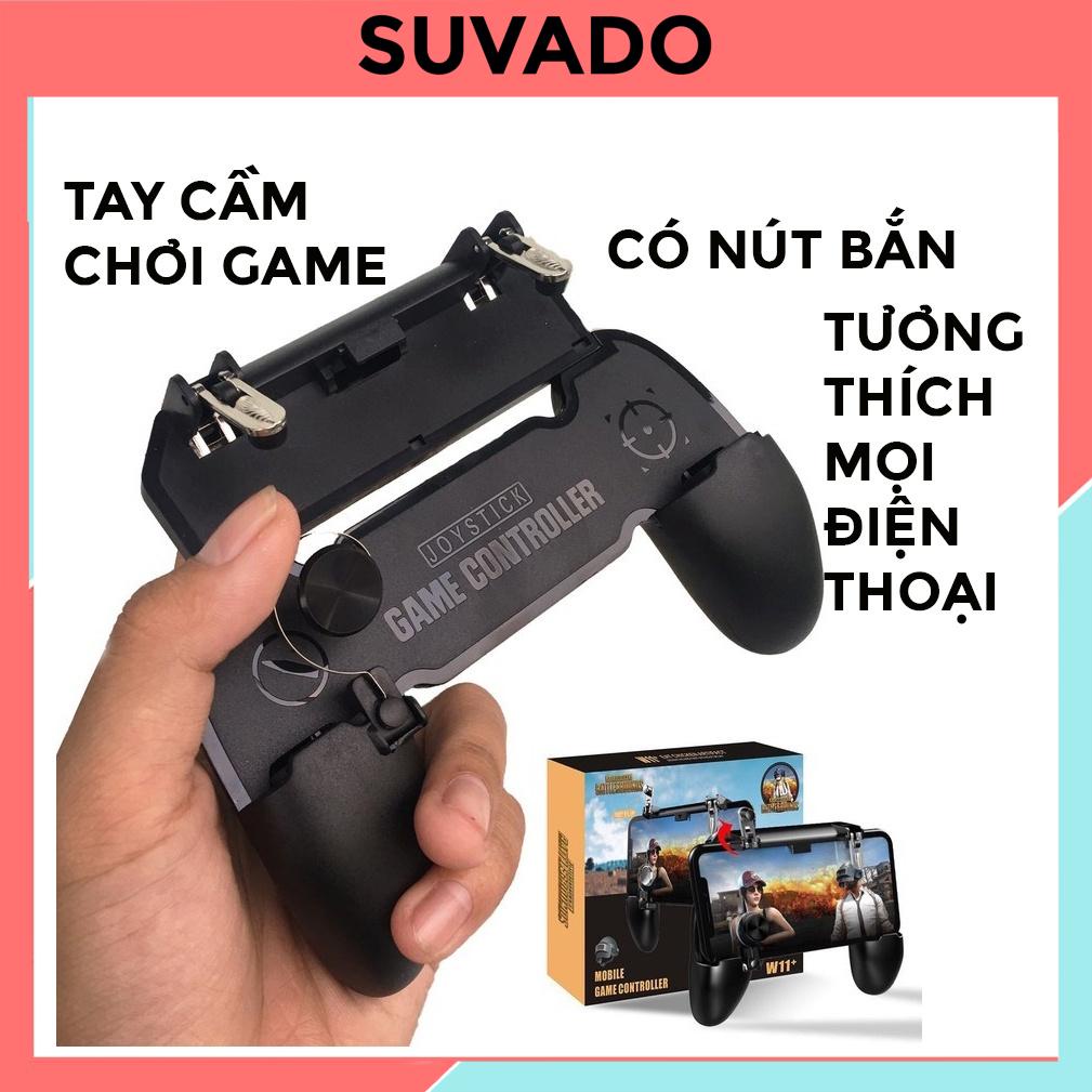 Tay Cầm Game W11 Có Nút Bắn + Joystick Cho Điện Thoại Chơi Pubg, Ros, Free Fire Controller - Tay cầm chơi game W10