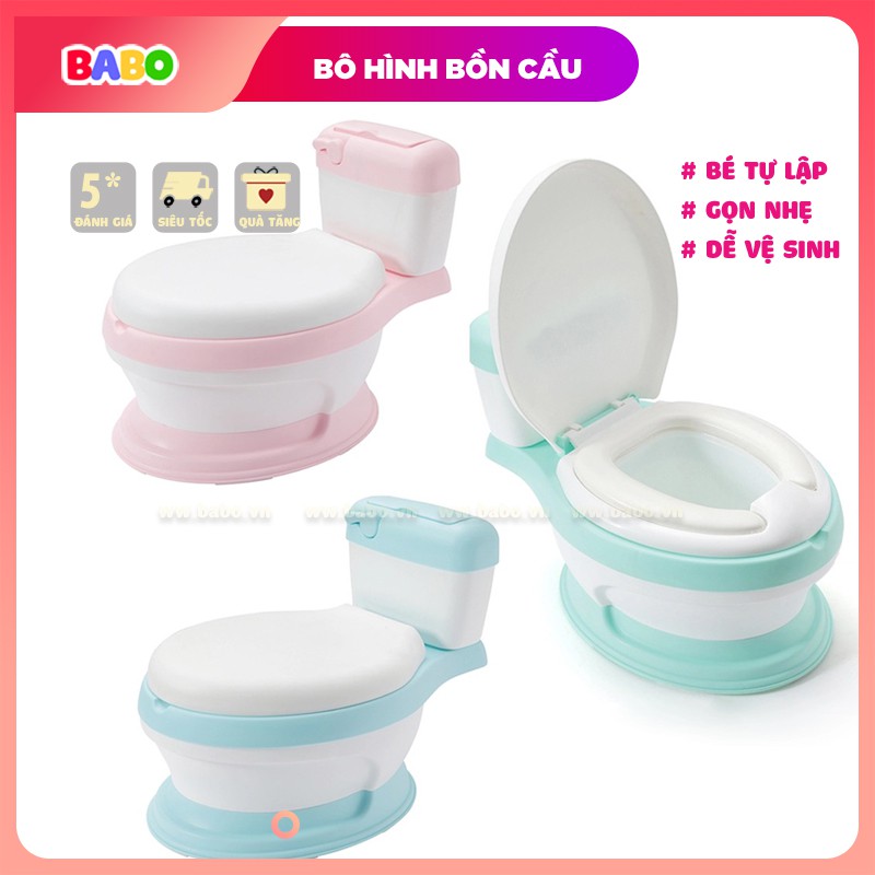 Bô vệ sinh hình bồn cầu dành cho trẻ em cực lớn dành cho em bé 1-3-6 tuổi chỗ ngồi mô phỏng nhà vệ sinh cho trẻ em