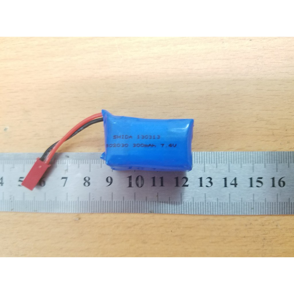 Pin lipo 7.4v 350mah chân đỏ JST chuyên dùng cho các dòng đồ chơi điều khiển,chất lượng 80%
