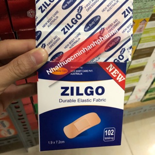 Băng cá nhân zilgo bản nhỏ - Hộp 102 miếng